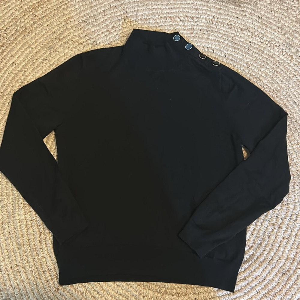 J Crew Chic Black Mockneck Sweater | like new |